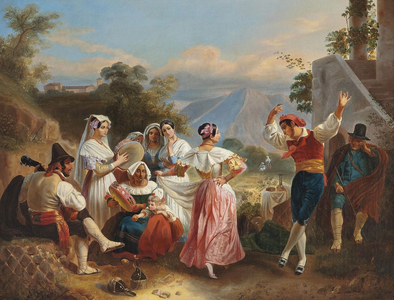 Italiaanse dansvoorstelling